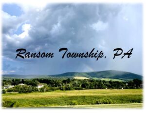 Ransom Township, PA Mountains, Fields and Rainbow