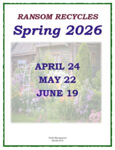 Spring Cleanup Dates: April 24, May 22, June 19