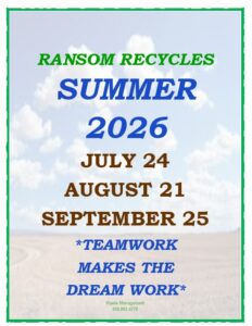 Summer 2026 Recycling Dates